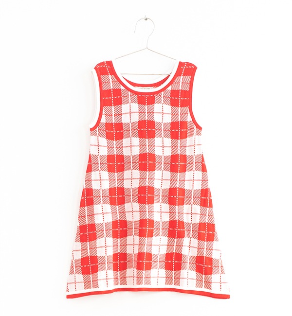 [FISH &amp; KIDS]Red Check Dress