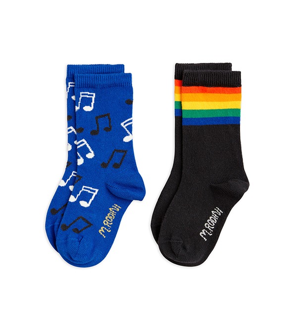 [MINI RODINI]Rainbow 2-Pack Socks - 2416011000