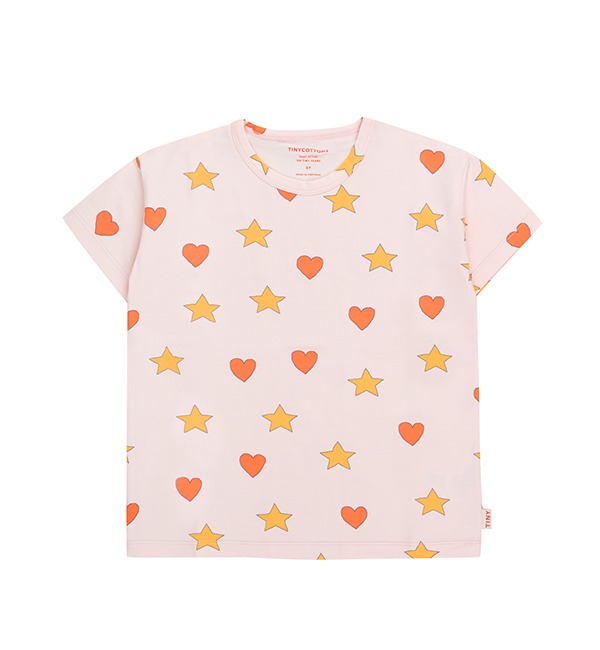 [TINYCOTTONS]Hearts Stars Tee - Pastel Pink