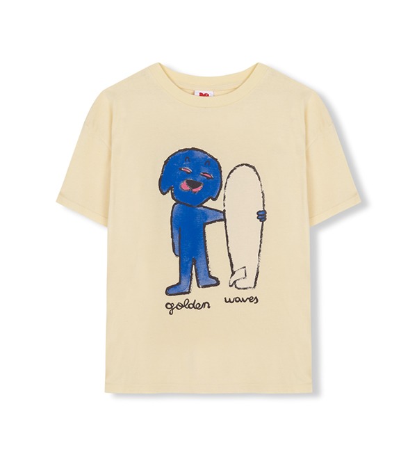 [FRESH DINOSAURS]Dog Surfer T-Shirt