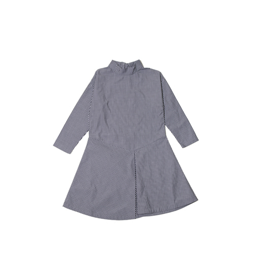 [LIHO]Karen Dress - Dark Grey Stripe